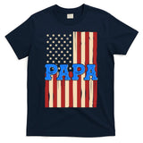 Vintage Papa Patriotic Usa Flag T-Shirt