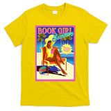 Vintage Retro Book Girl Summer Poster T-Shirt
