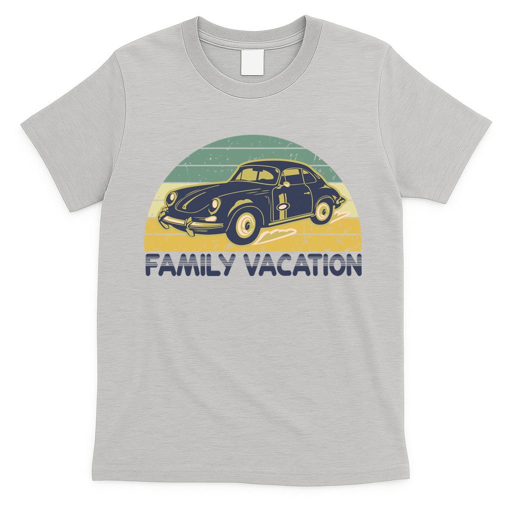 Vintage Retro Family Vacation Old Classic Car T-Shirt