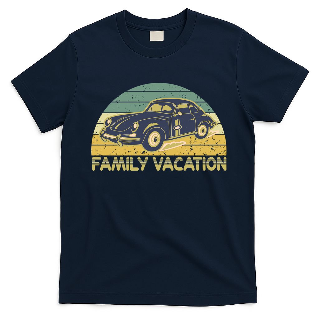 Vintage Retro Family Vacation Old Classic Car T-Shirt
