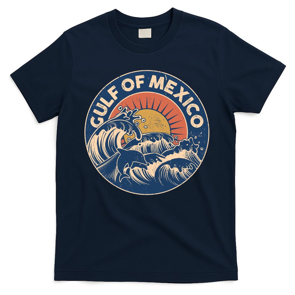 Vintage Retro Gulf of Mexico Emblem T-Shirt