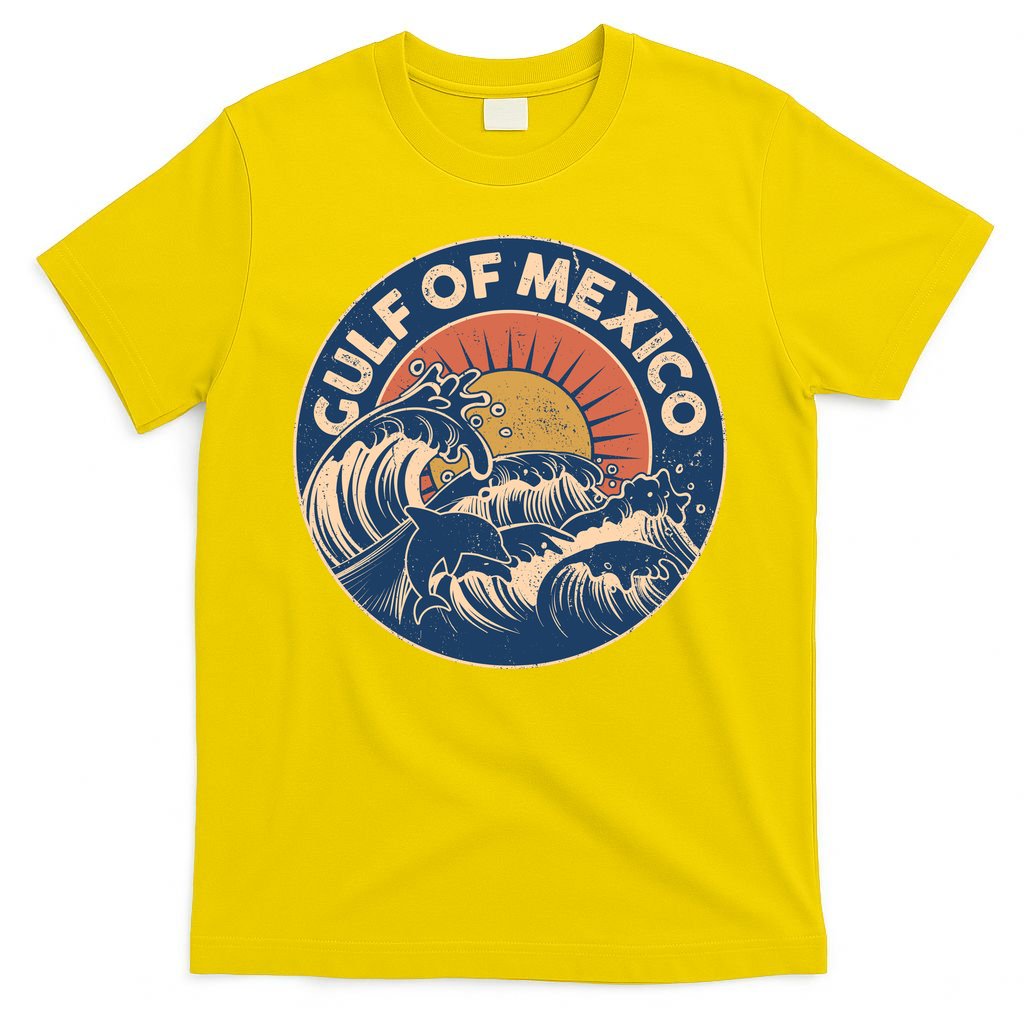 Vintage Retro Gulf of Mexico Emblem T-Shirt