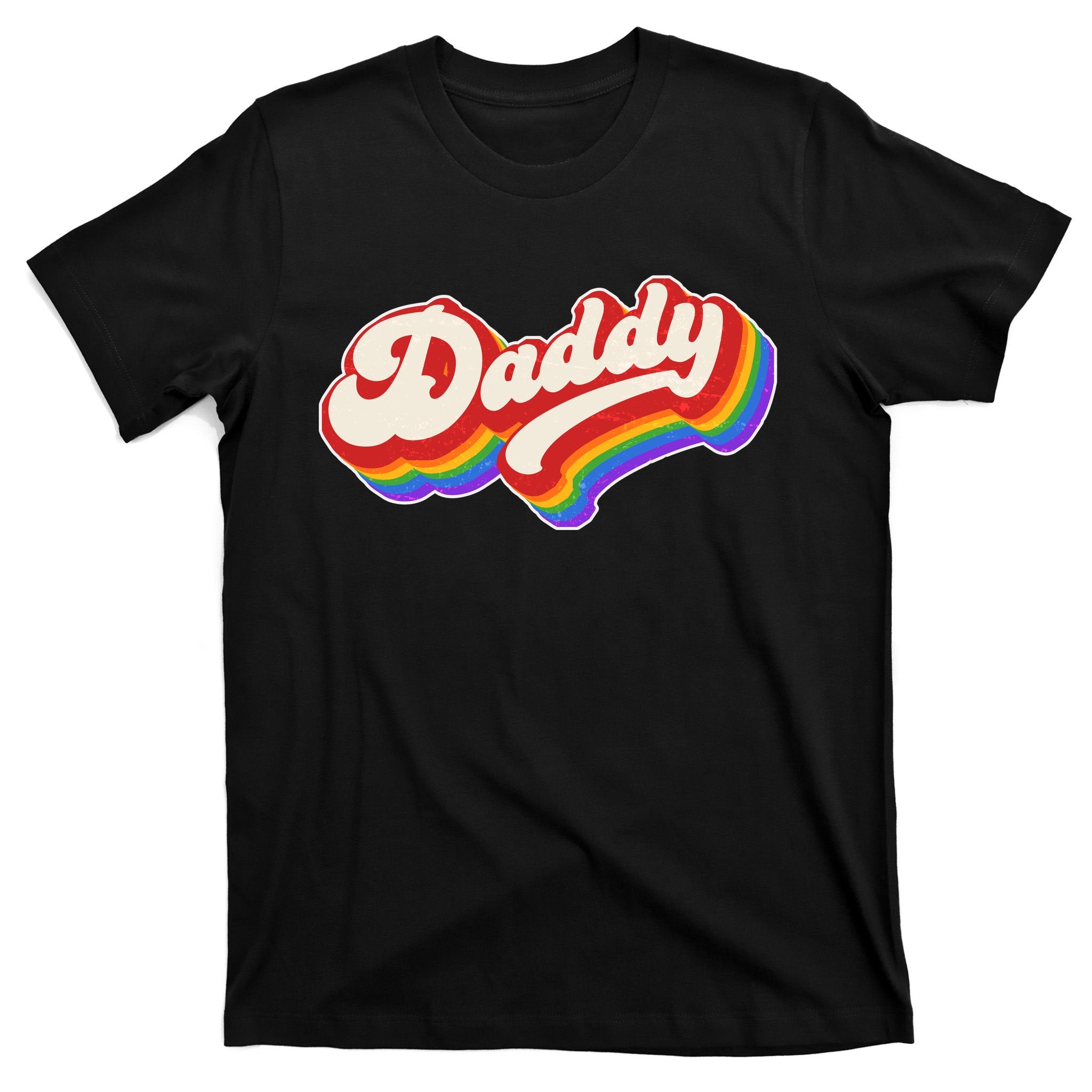 Vintage Retro Rainbow Daddy T-Shirt