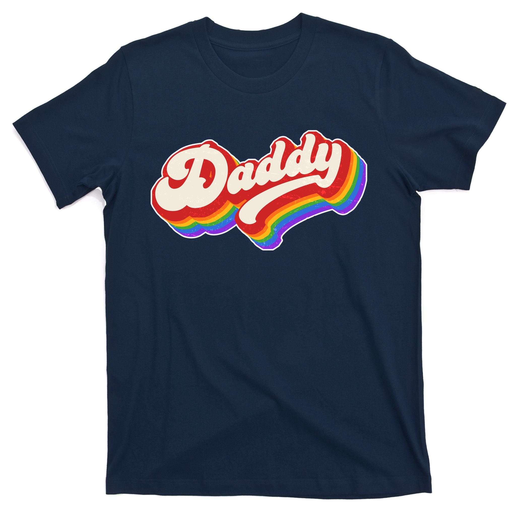 Vintage Retro Rainbow Daddy T-Shirt