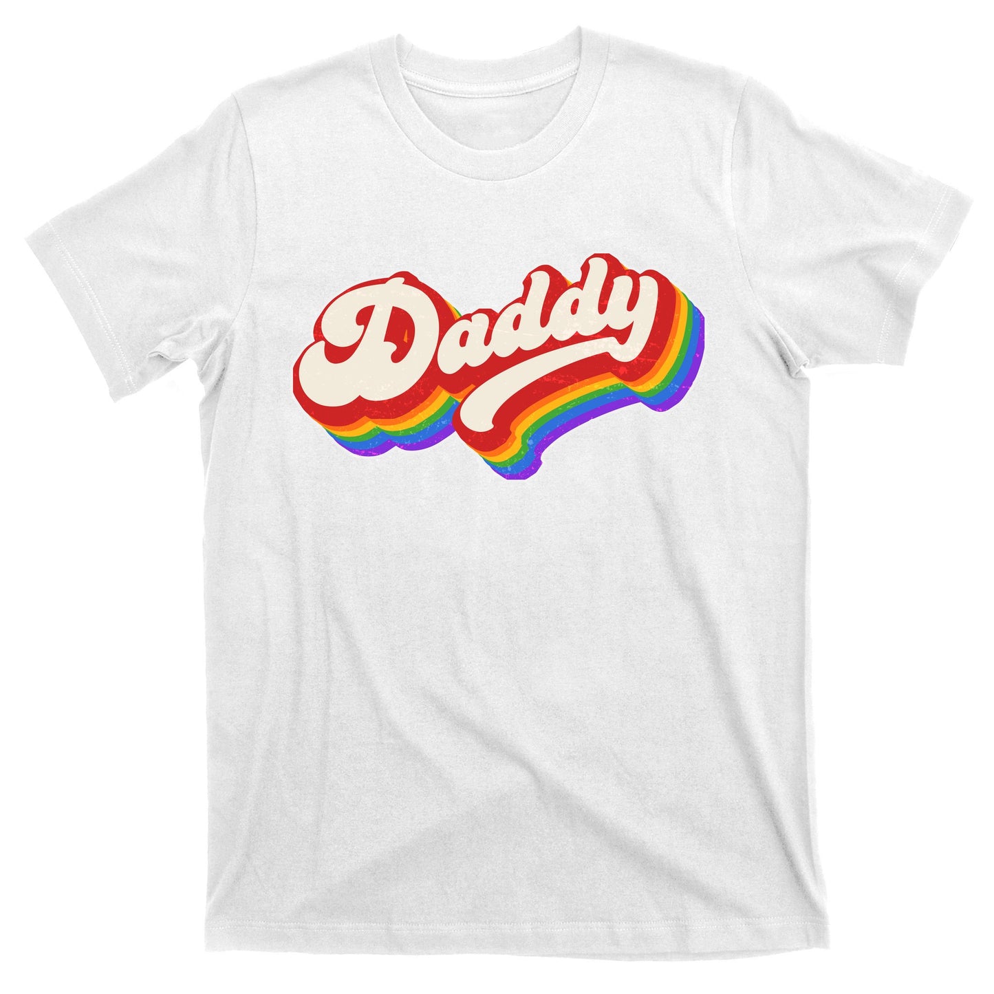 Vintage Retro Rainbow Daddy T-Shirt