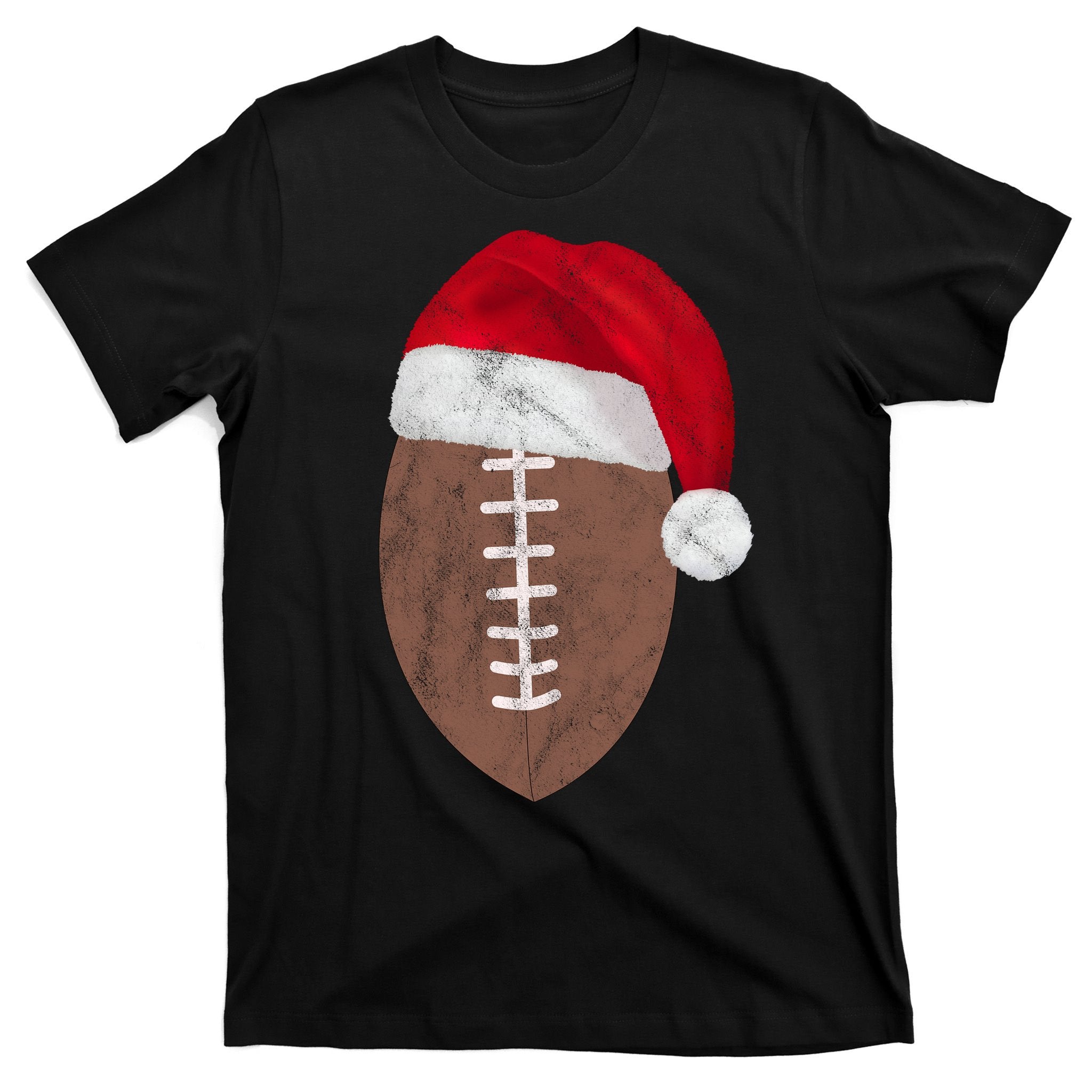Vintage Santa Football Lover Christmas T-Shirt