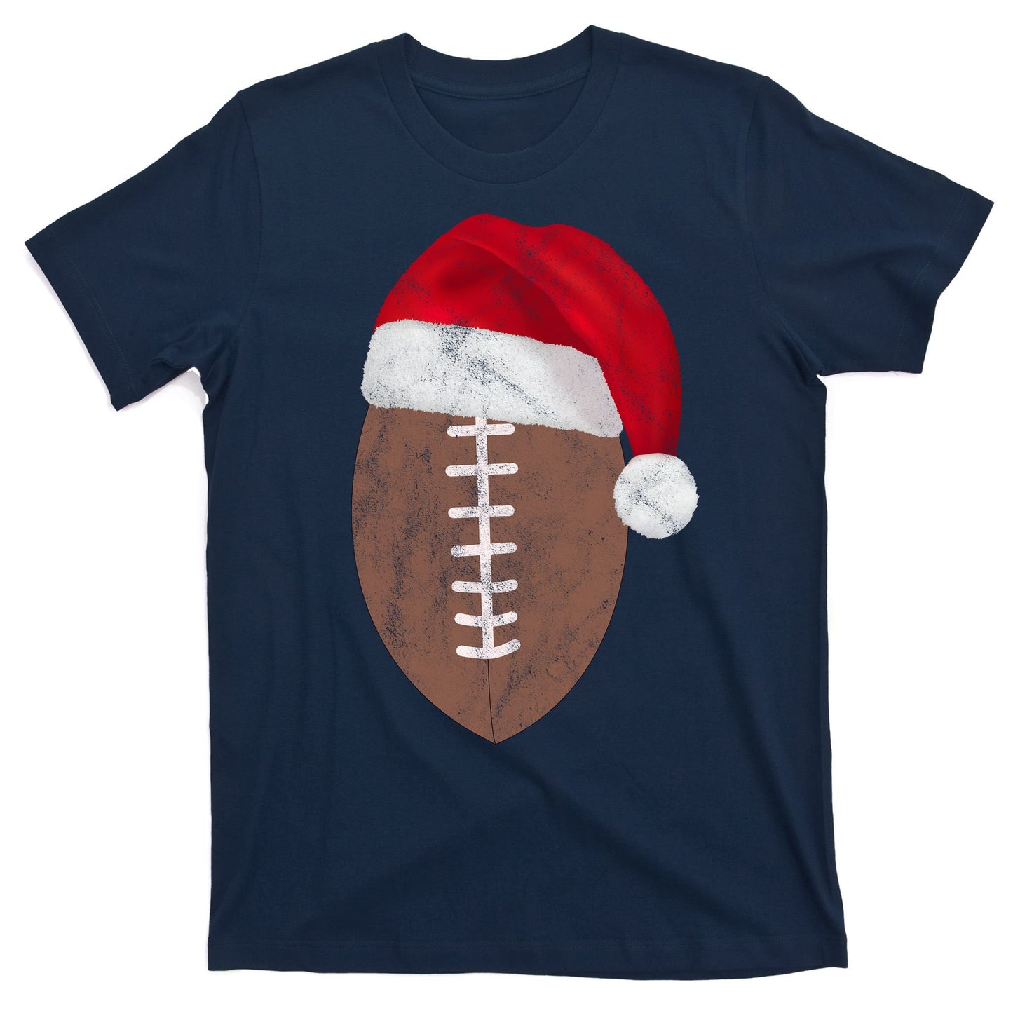 Vintage Santa Football Lover Christmas T-Shirt