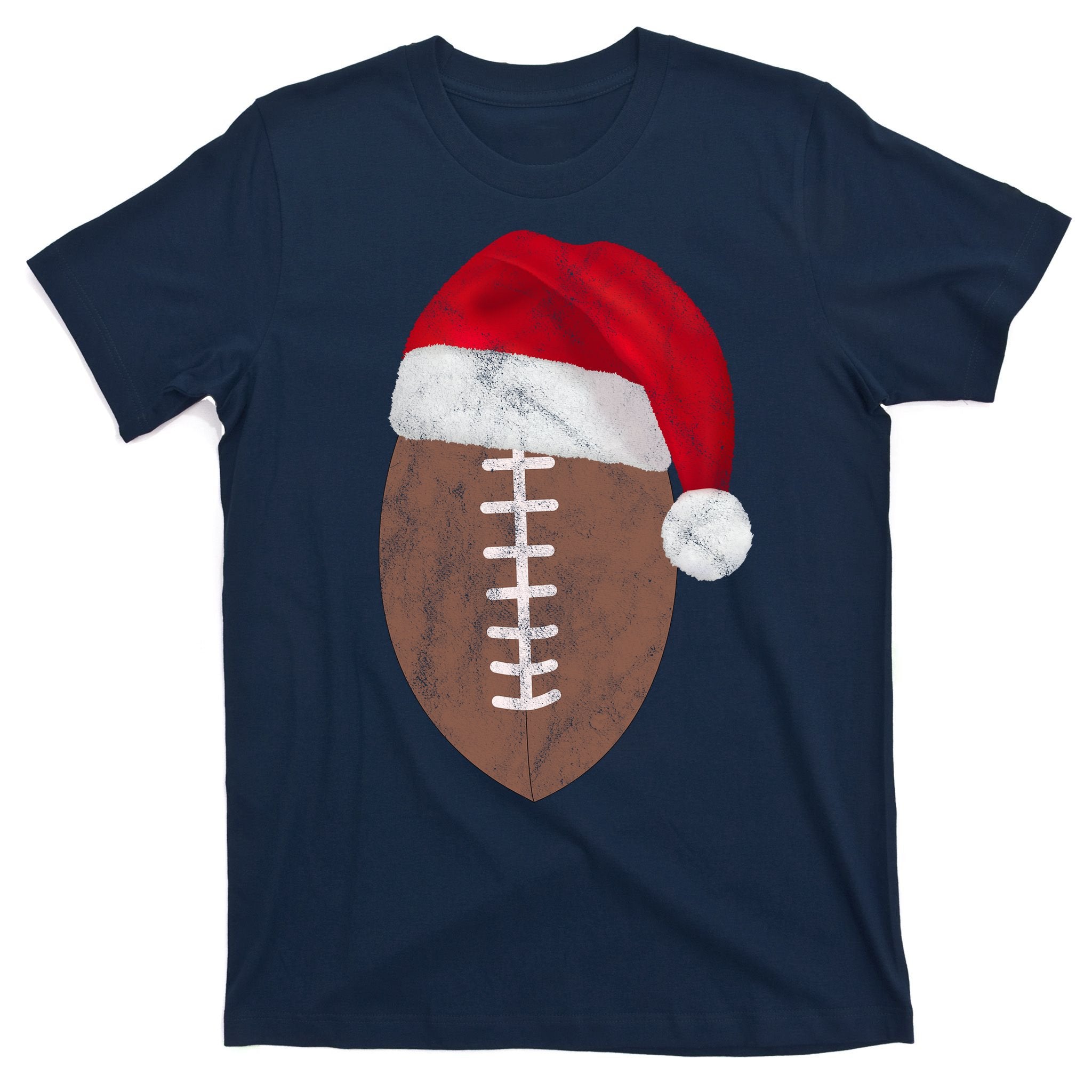 Vintage Santa Football Lover Christmas T-Shirt