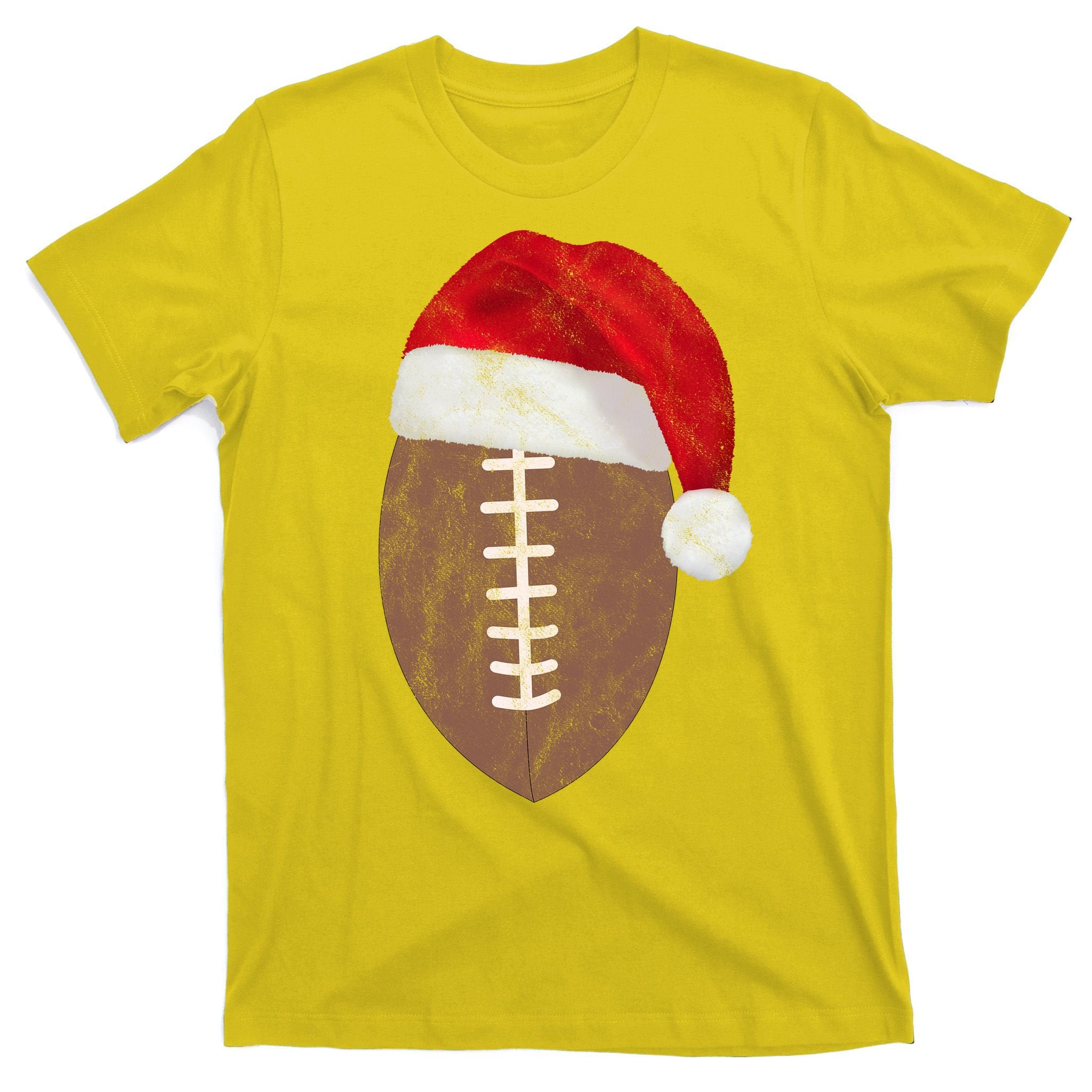 Vintage Santa Football Lover Christmas T-Shirt
