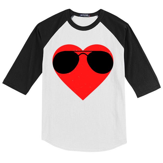 Valentines Shades Kids Colorblock Raglan Jersey
