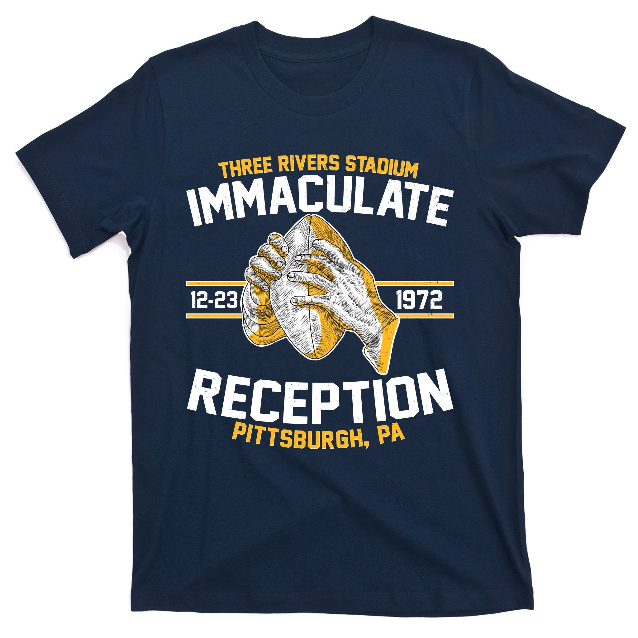 Vintage Three Rivers Stadium Immaculate Reception Football T-Shirt