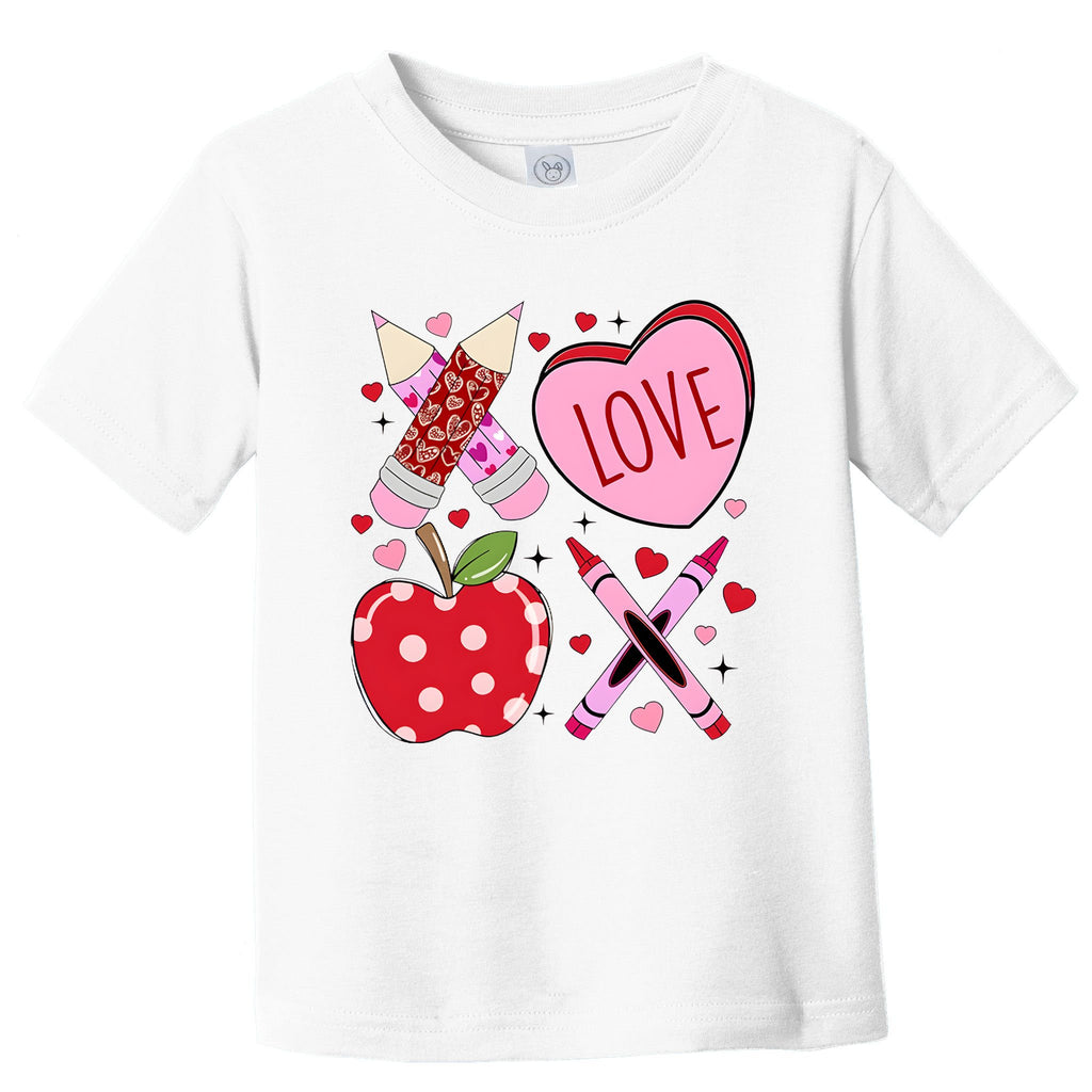 Valentine Teacher School Lover ValentineS Day Toddler T-Shirt