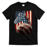 Vintage USA American Flag Horse T-Shirt