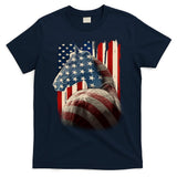 Vintage USA American Flag Horse T-Shirt