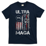 Vintage Usa Flag Ultra Maga Gun Usa T-Shirt