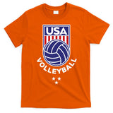 Volleyball USA Support The Team Shirt USA Flag Beach TShirt T-Shirt