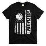 Vintage Volleyball Dad Usa Flag Retro Fathers Day Daddy Papa T-Shirt
