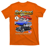 Woodward 2024 Classic Cruise Detroit To Pontiac Trio Of Cars T-Shirt