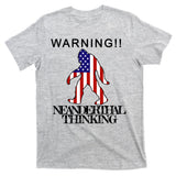 Warning Neanderthal Thinking Bigfoot T-Shirt