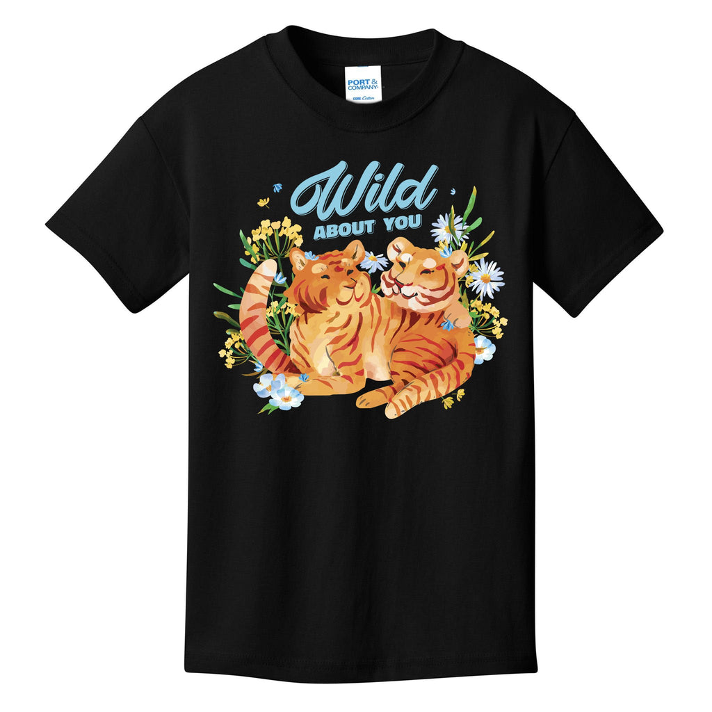 Wild About You Cute Tiger Couple Kids T-Shirt