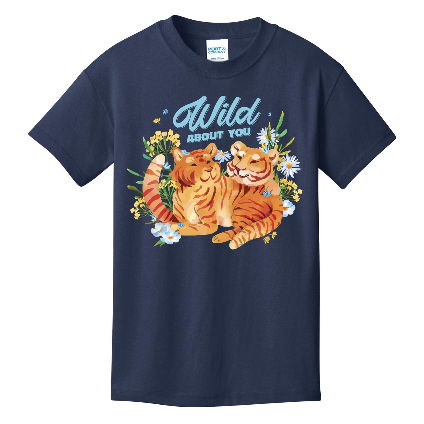 Wild About You Cute Tiger Couple Kids T-Shirt