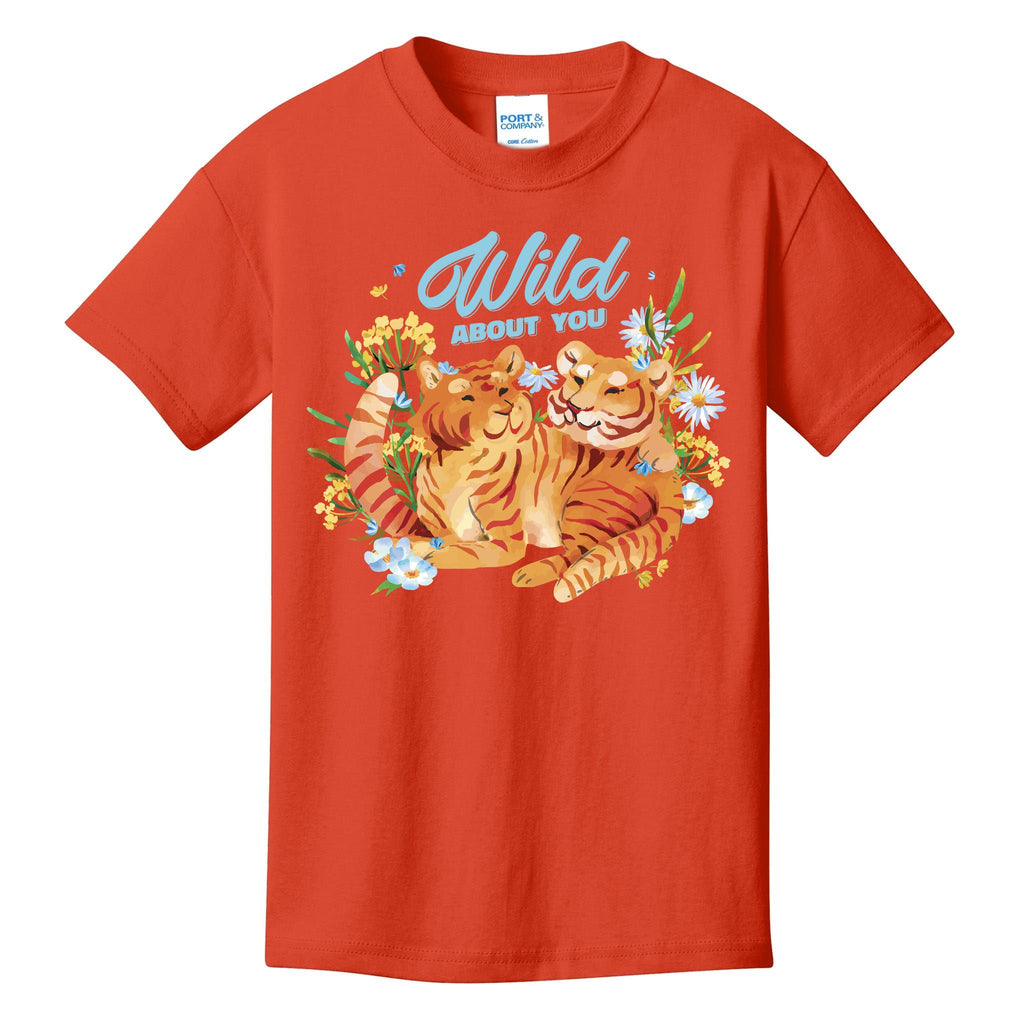 Wild About You Cute Tiger Couple Kids T-Shirt