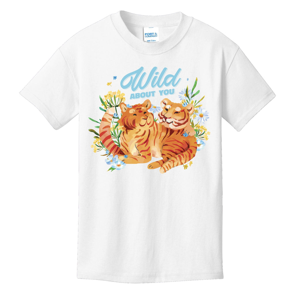 Wild About You Cute Tiger Couple Kids T-Shirt