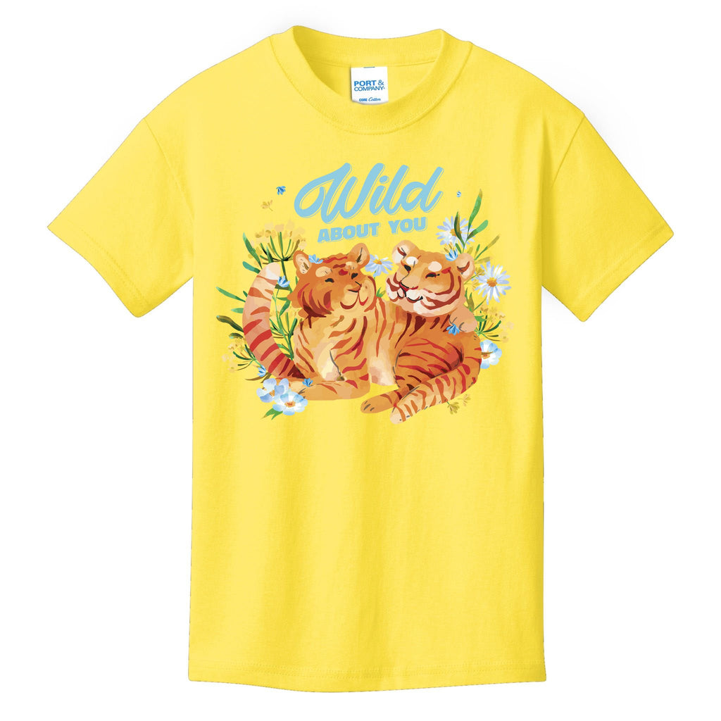 Wild About You Cute Tiger Couple Kids T-Shirt