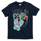 Walk By Faith Flip Flops Christian Jesus Bible Verse Summer T-Shirt