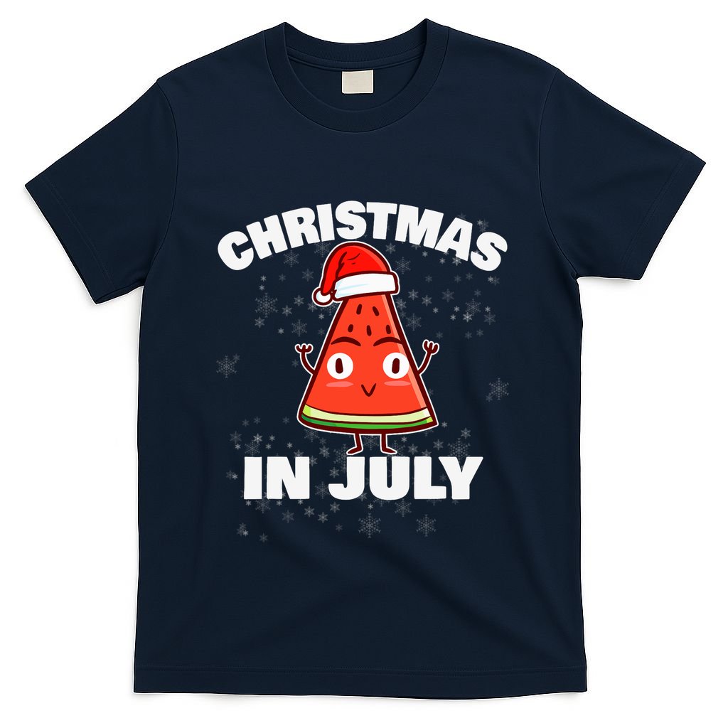 Watermelon Christmas In July Christmas Tree Summer Christmas T-Shirt