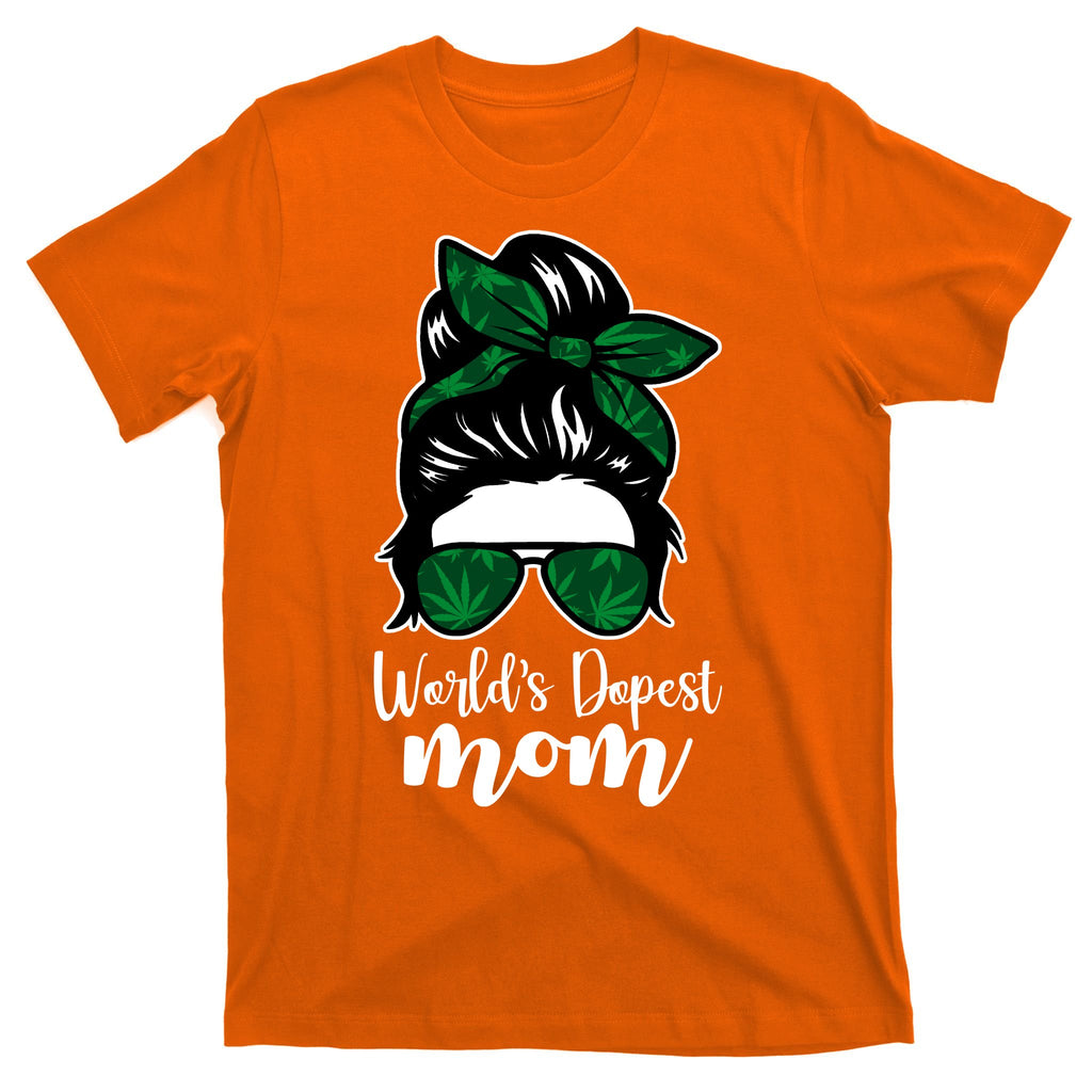 World's Dopest Mom Weed Hair Bun T-Shirt