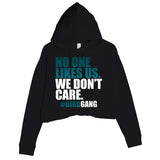 We Don't Care Birdgang Philadelphia Football Crop Fleece Hoodie