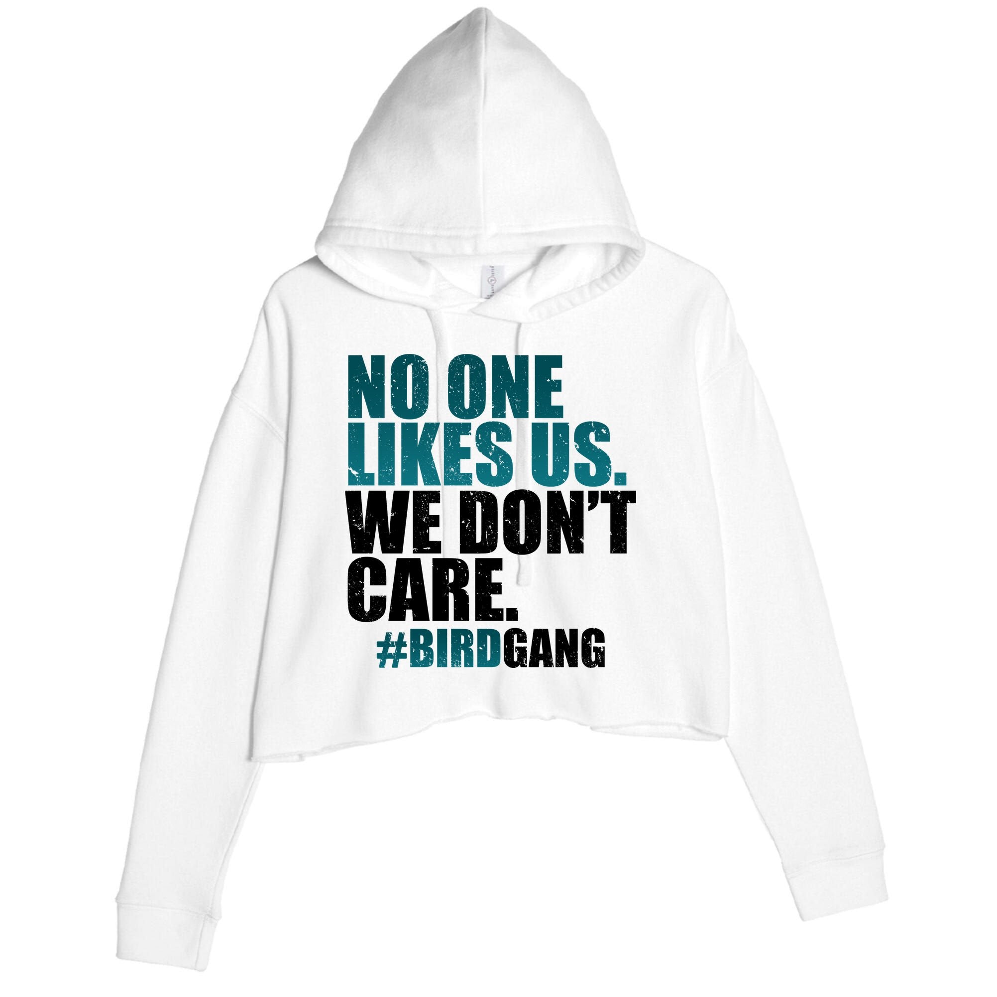 We Don't Care Birdgang Philadelphia Football Crop Fleece Hoodie