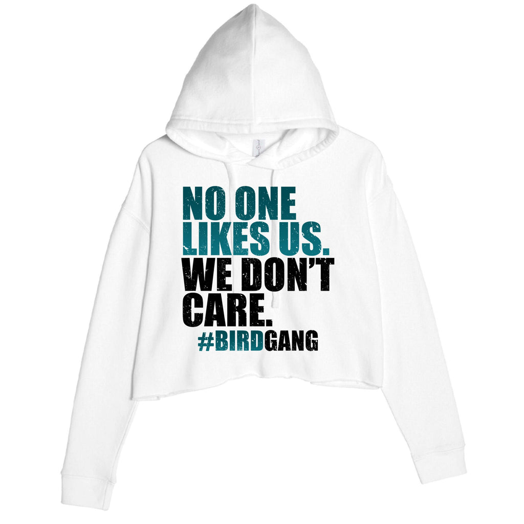 We Don't Care Birdgang Philadelphia Football Crop Fleece Hoodie
