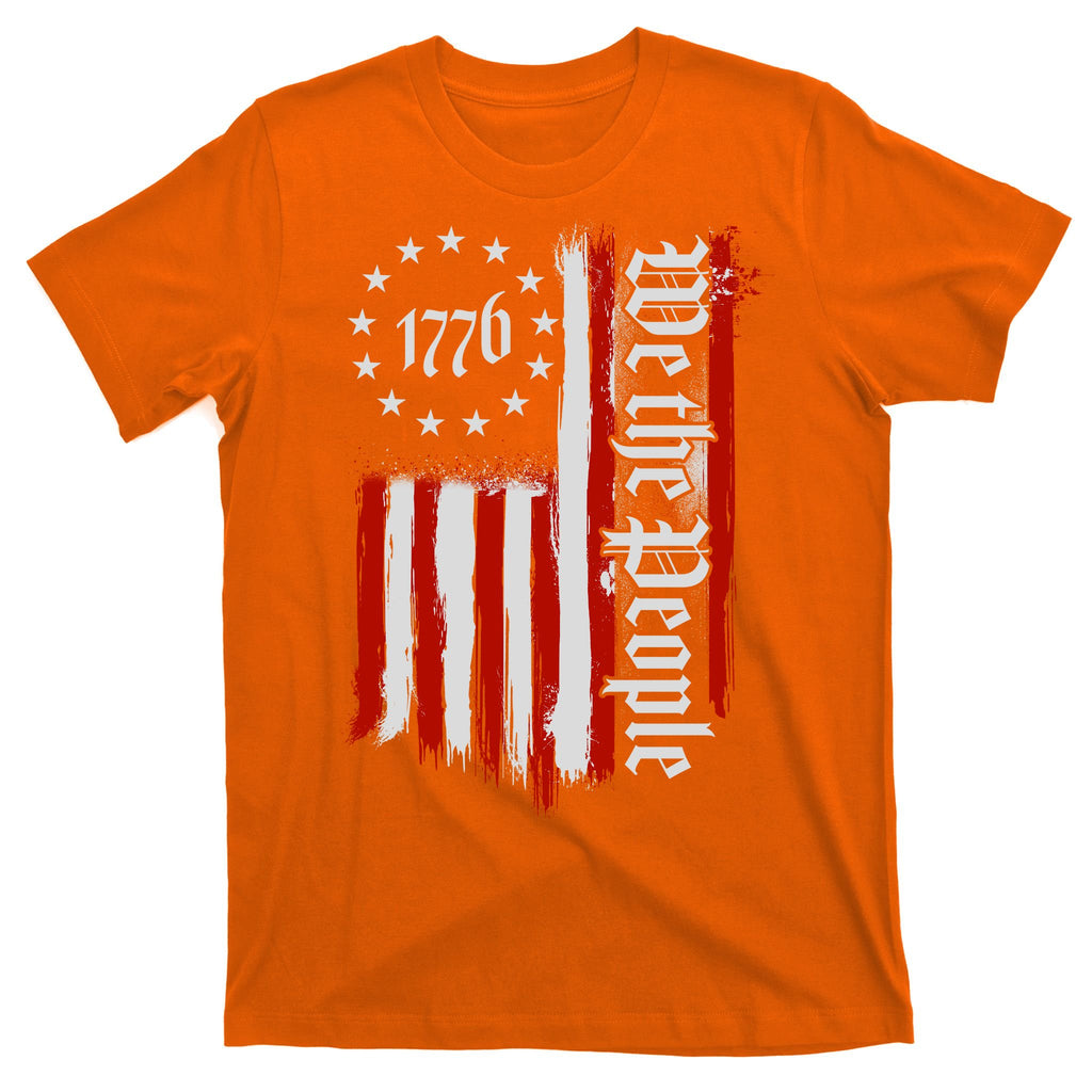 We The People 1776 Distressed USA American Flag T-Shirt
