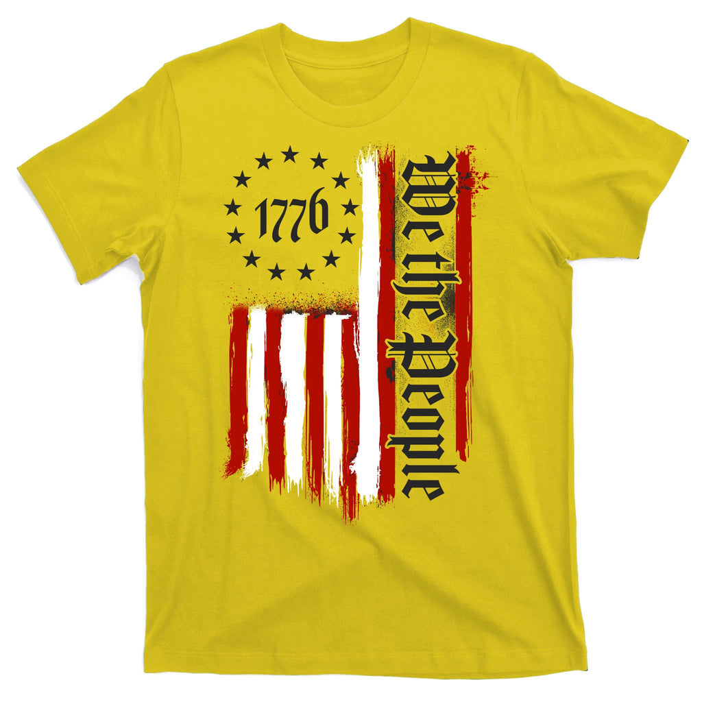 We The People 1776 Distressed USA American Flag T-Shirt