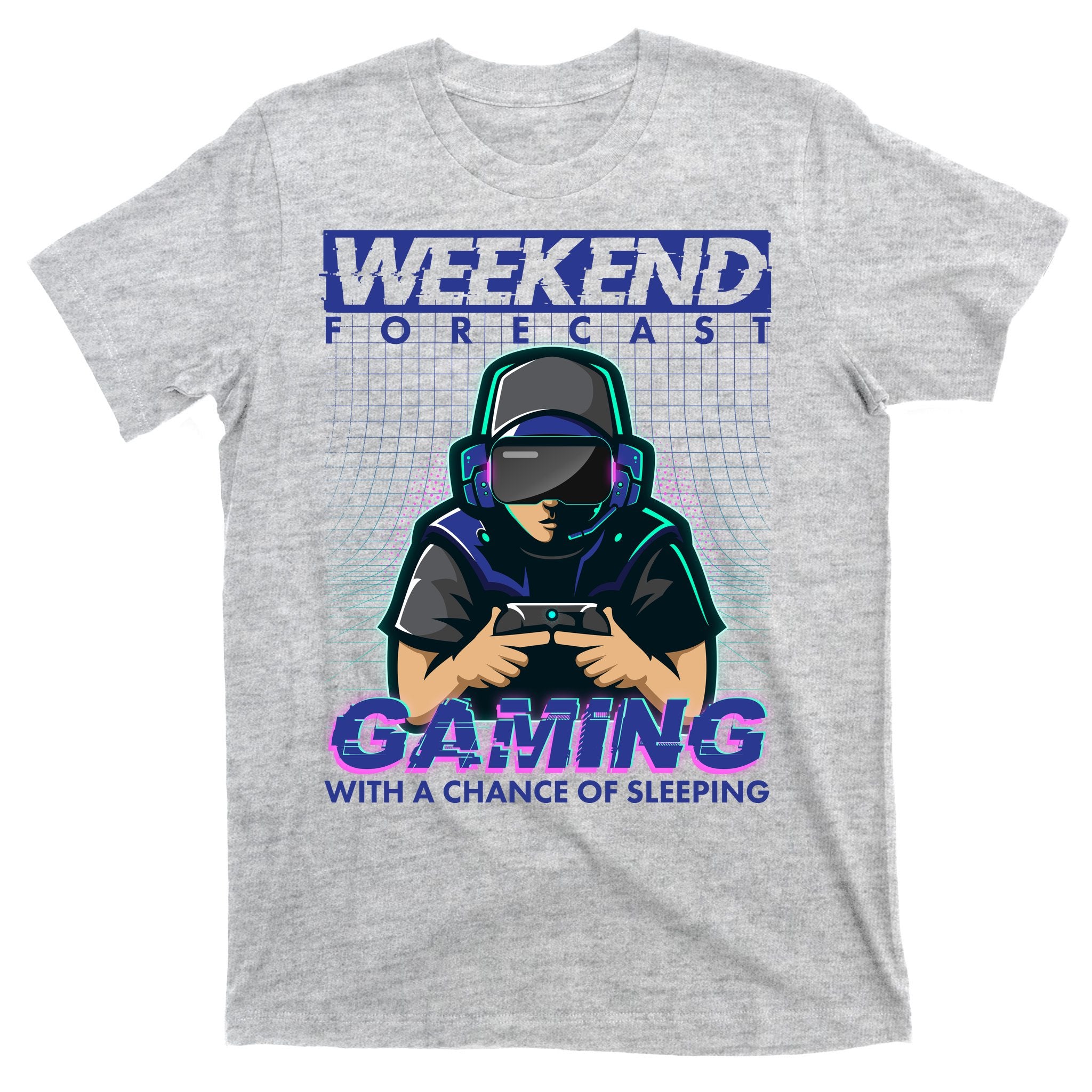 Weekend Forecast Gaming With A Chance Of Sleeping T-Shirt