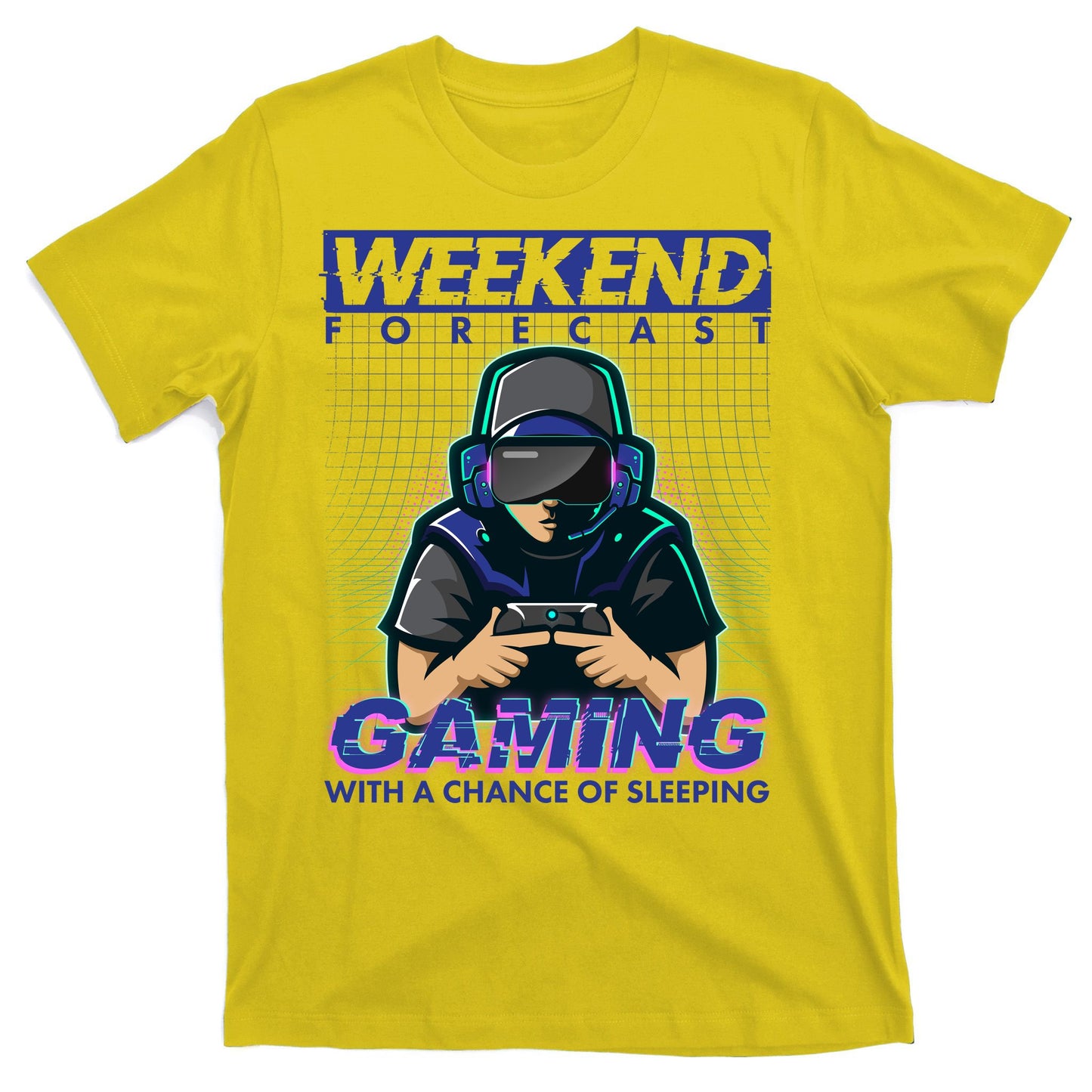 Weekend Forecast Gaming With A Chance Of Sleeping T-Shirt
