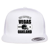 What Happens In Vegas started In Oakland Football Flat Bill Trucker Hat