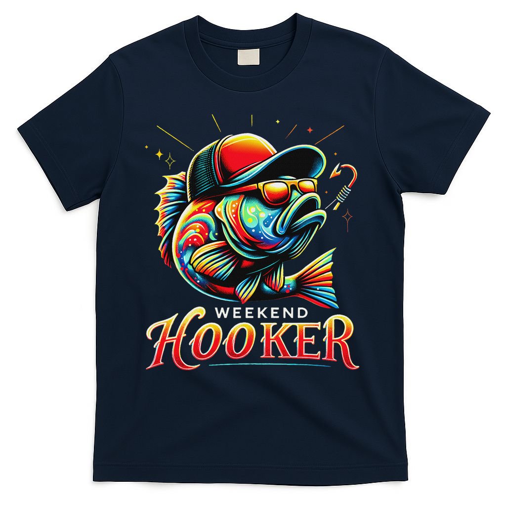 Weekend Hookerr Funny Fish Dad Love Fishing Father's Day T-Shirt