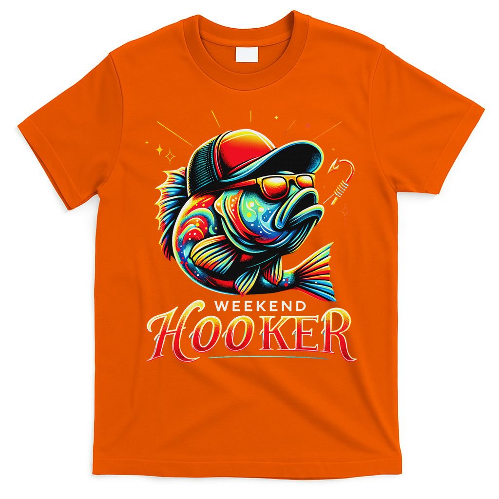 Weekend Hookerr Funny Fish Dad Love Fishing Father's Day T-Shirt