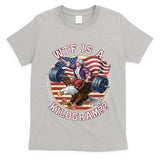 Wtf Is A Kilogram Funny 4th Of July Patriotic Eagle Usa T-Shirt
