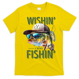 Wishin' I Was Fishin'  – Funny Fishing , Angler Humor Gift For Outdoors Lovers T-Shirt