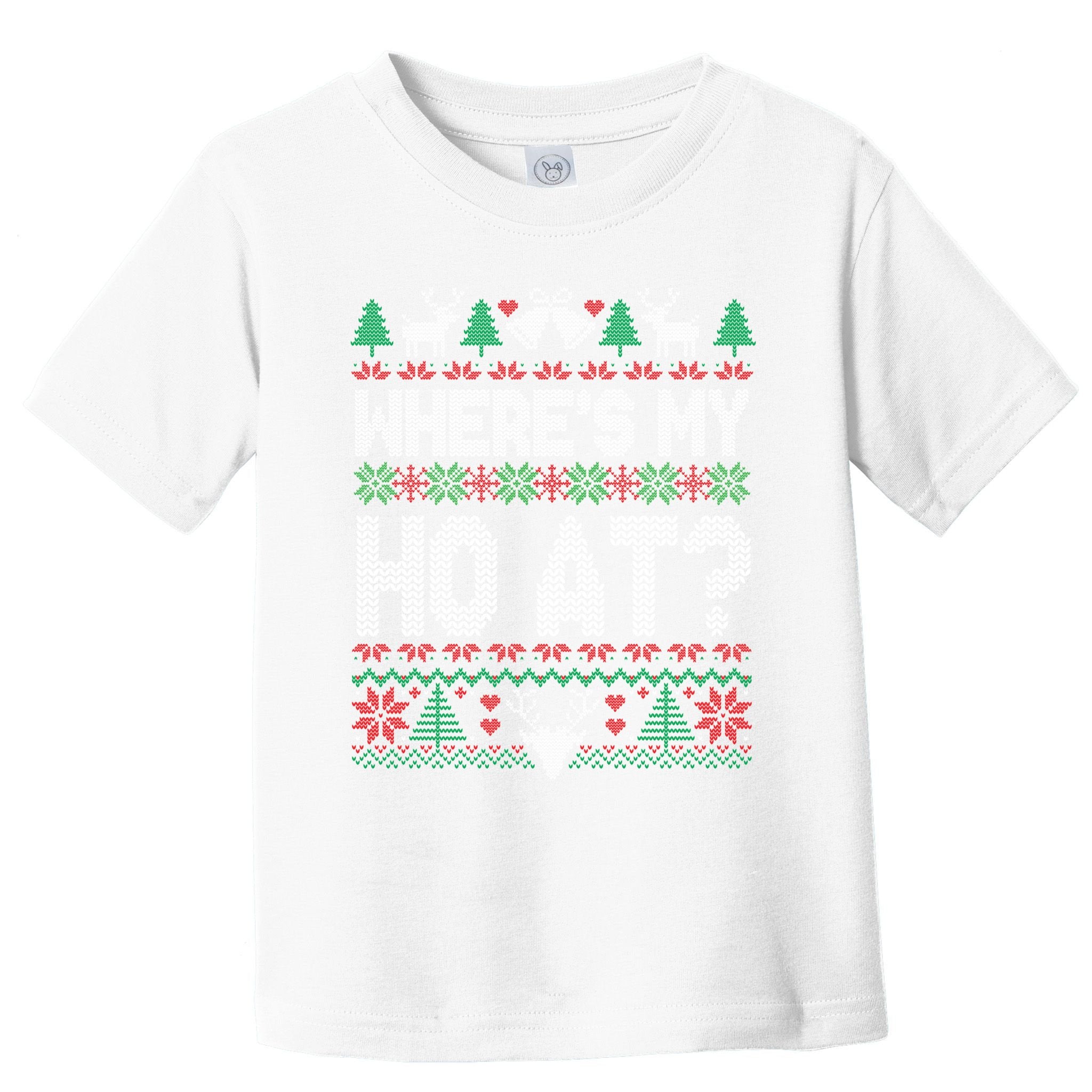 Where My HoS At Ho Matching Couple Christmas Ugly Cute Gift Toddler T-Shirt