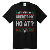 Where My HoS At Ho Matching Couple Christmas Ugly Funny Gift Tall T-Shirt