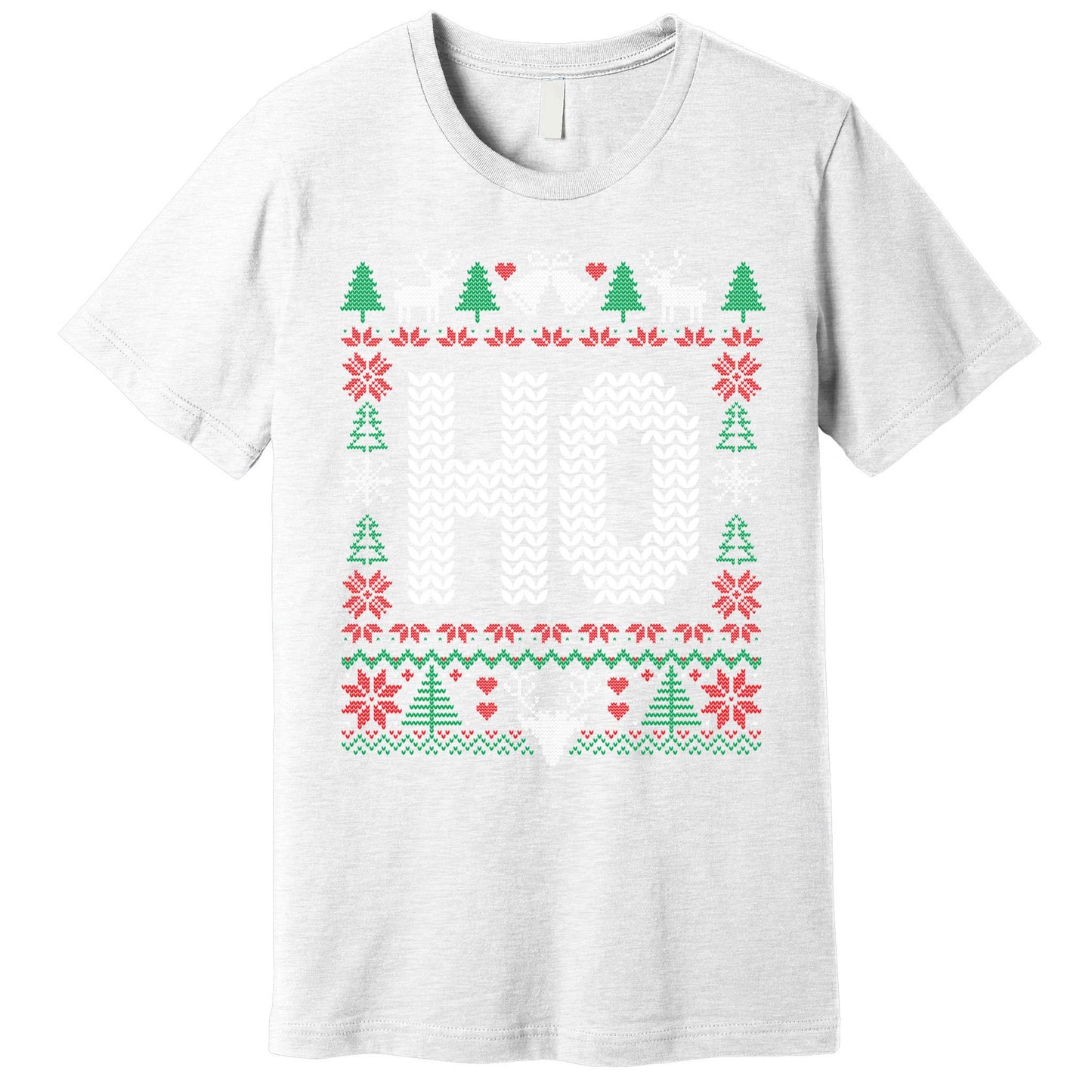 Where My HoS At Ho Matching Couple Christmas Ugly Gift Premium T-Shirt