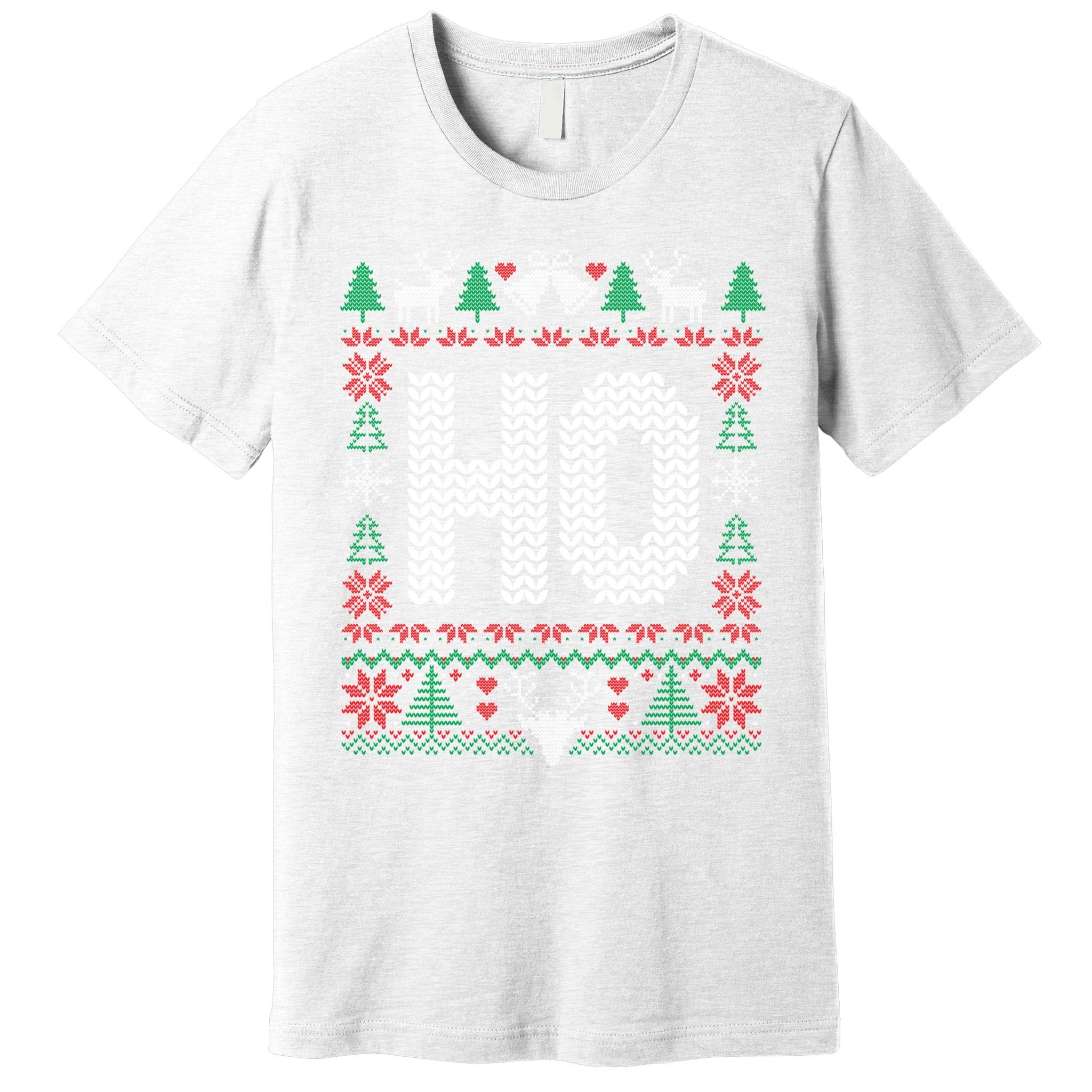 Where My HoS At Ho Matching Couple Christmas Ugly Gift Premium T-Shirt