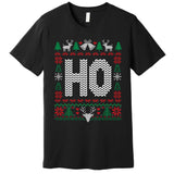 Where My HoS At Ho Matching Couple Christmas Ugly Gift Premium T-Shirt