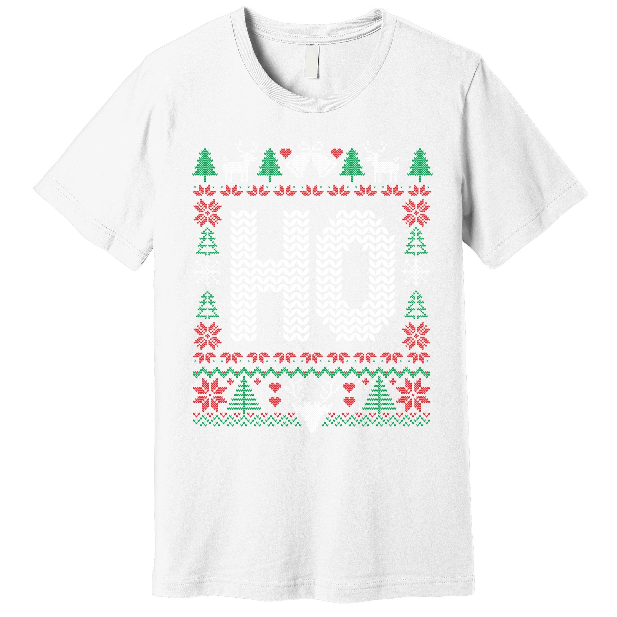 Where My HoS At Ho Matching Couple Christmas Ugly Gift Premium T-Shirt