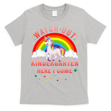 Watch Out Kindergarten Here I Come Unicorn Back To School Cute Gift T-Shirt